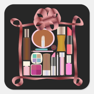 Cosmetics set square sticker