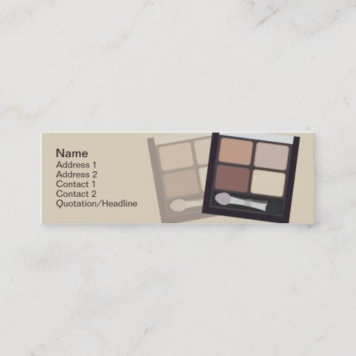 Customizable Cosmetics - Skinny Business Cards