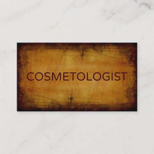 Cosmetologist Antique Brushed Business Card
