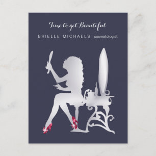 Cosmetologist Beauty Appointment Reminder Postcard