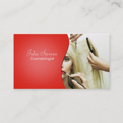 Customizable Cosmetologist business card