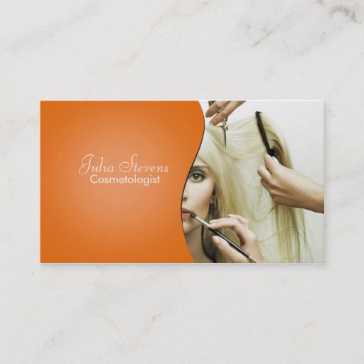 Customizable Cosmetologist business card