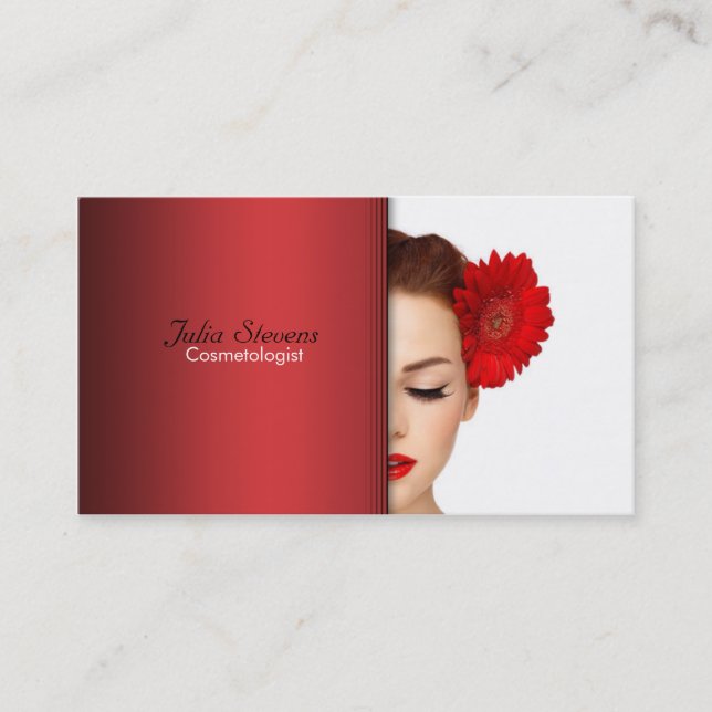 Cosmetologist business card (Front)