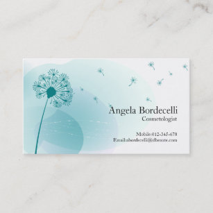 Cosmetologist Business Card Gentle Dandelion
