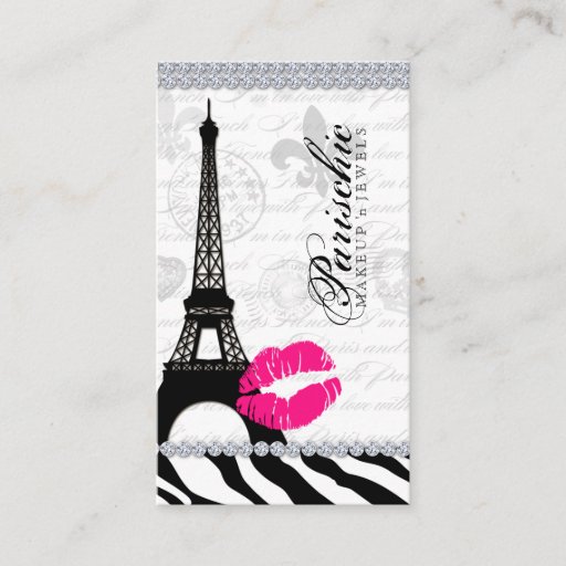 Customizable Cosmetologist Business Card Paris Eiffel Tower
