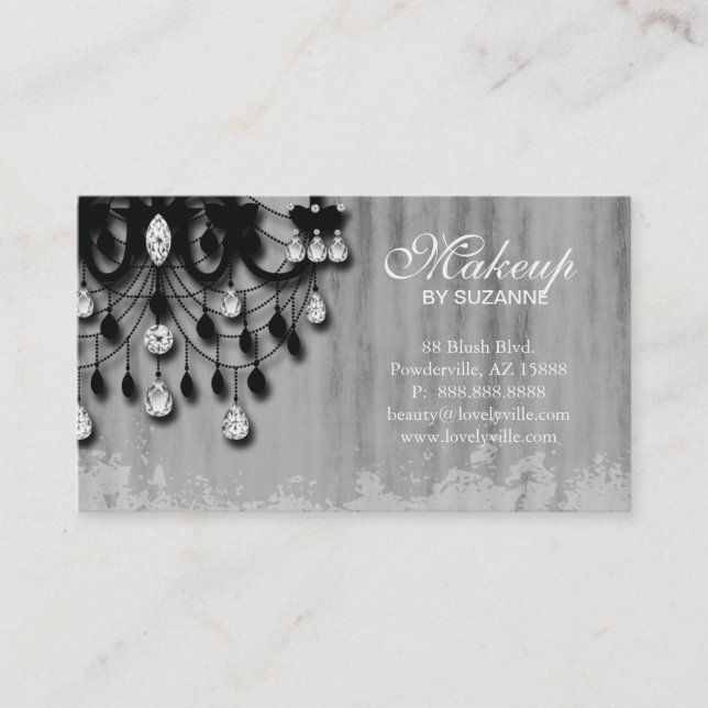 Cosmetologist Business Card Real Estate Makeup (Front)