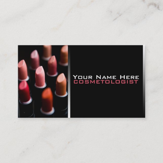 Cosmetologist Business Cards (Front)