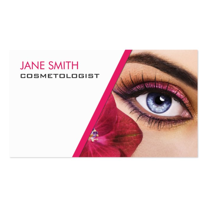 Cosmetologist Cosmetology Make Up Artist Elegant Business Card Template