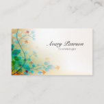 Cosmetologist Delicate Floral Vines And Leaves Business Card at Zazzle