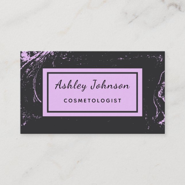 Cosmetologist Esthetician Modern Chic Feminine Business Card (Front)