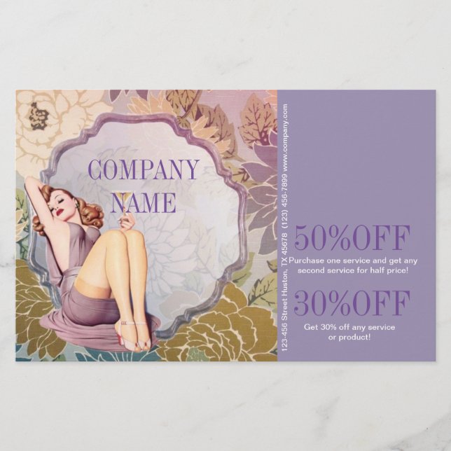 Cosmetologist Hair makeup artist SPA Salon Flyer (Front)