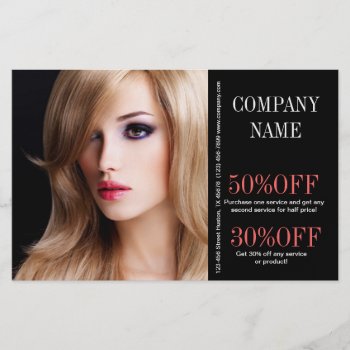 Cosmetologist Makeup Artist Stylist  Hair Salon Flyer by cranberrysky at Zazzle