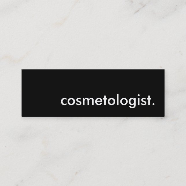 cosmetologist. mini business card (Front)