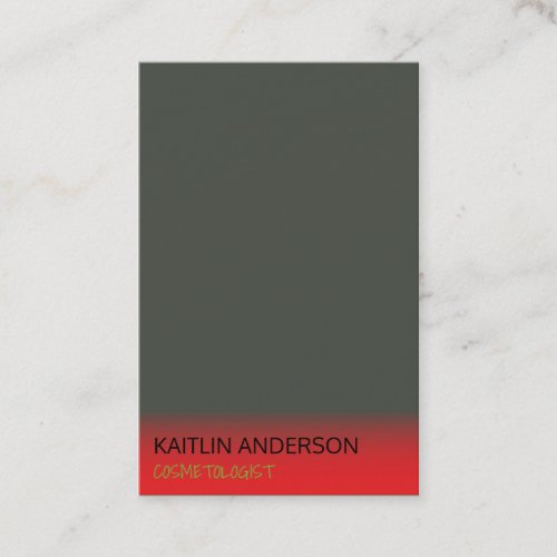 Cosmetologist Minimalist Charcoal Advertising Business Card