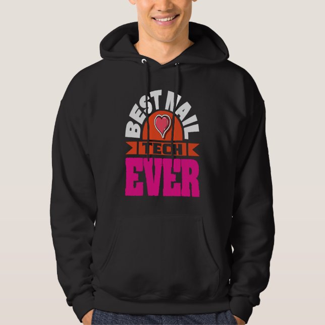 Cosmetologist Nail Polish Designer Manicurist Nail Hoodie (Front)