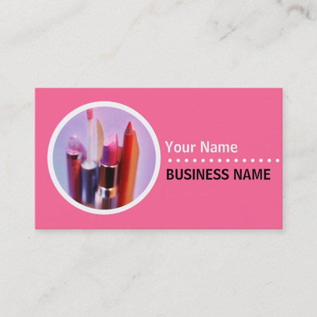 Cosmetologist or Makeup Artist Business Cards (Front)