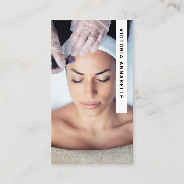 Cosmetologist Photo QR Code Business Card (Front)