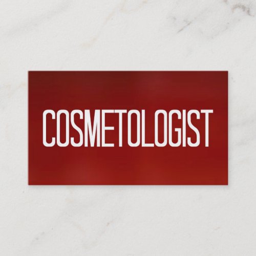 Cosmetologist Red Business Card