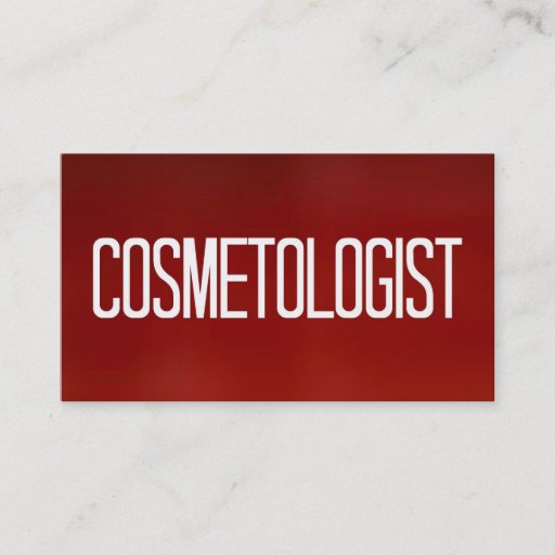 Customizable Cosmetologist Red Business Card