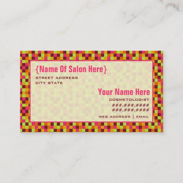 Cosmetologist Salon Appointment Squares (Front)