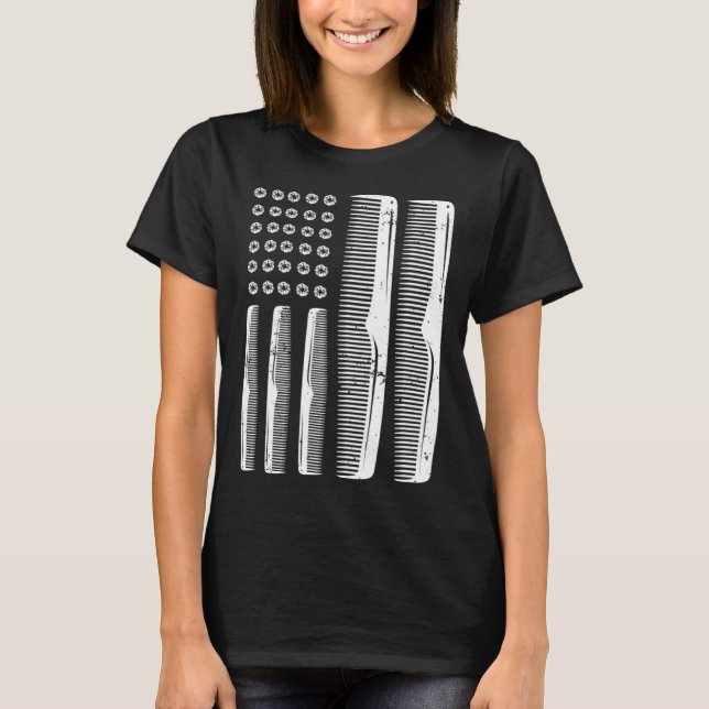 Cosmetologist Scary Hairstylist & Hairdresser T-Shirt (Front)
