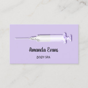 Cosmetologist Syringe Botox Injection SilverViolet Appointment Card