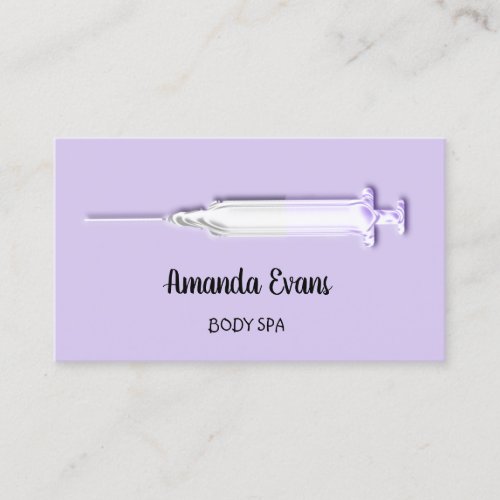 Cosmetologist Syringe Botox Injection SilverViolet Appointment Card