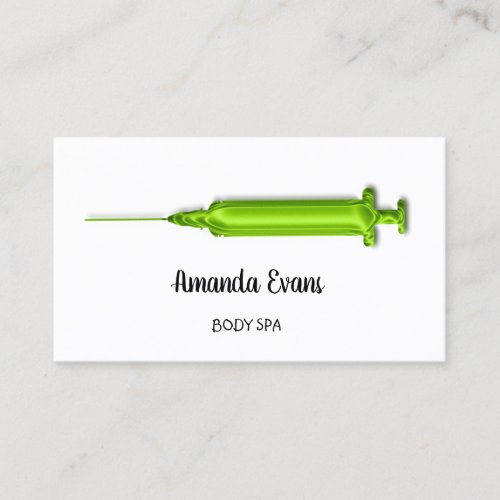 Cosmetologist Syringe Botox injections Appointment Card