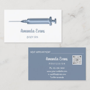 Cosmetologist Syringe Botox Injections SPA Beauty Appointment Card
