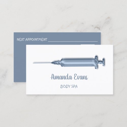 Cosmetologist Syringe Botox Injections SPA Beauty Appointment Card