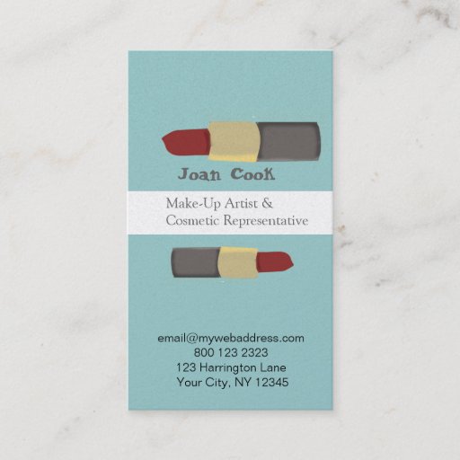 Customizable Beauty Cosmetologist Business Cards