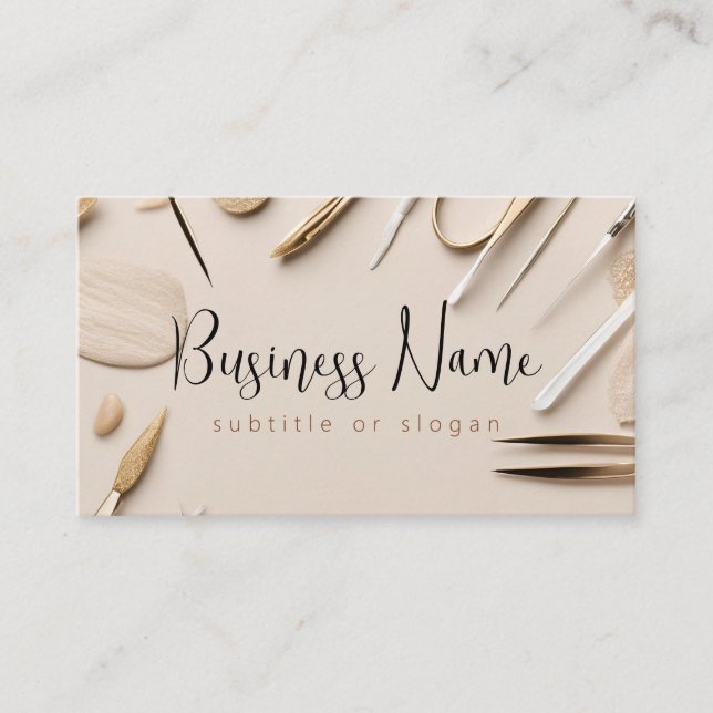 Cosmetology | Beauty | Neutral Business Card (Front)