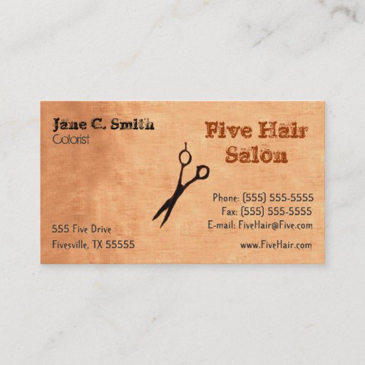 Customizable Cosmetology Business Card
