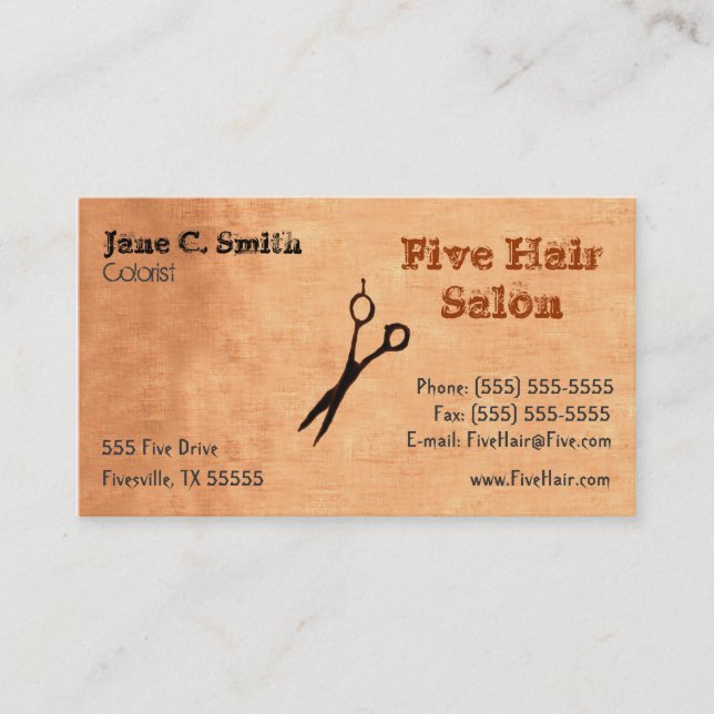 Cosmetology Business Card (Front)