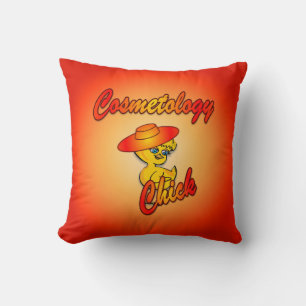 Cosmetology Chick #5 Throw Pillow