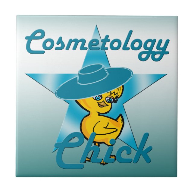 Cosmetology Chick #7 Ceramic Tile (Front)