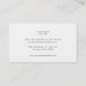 Cosmetology Elegant Blue  Floral Business Card (Back)