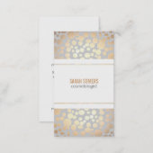 Cosmetology Faux Gold Leaf Light Gray Business Card (Front/Back)