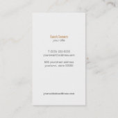 Cosmetology Faux Gold Leaf Light Gray Business Card (Back)
