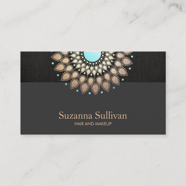 Cosmetology Holistic Salon and Spa Logo Business Card (Front)