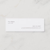 Cosmetology White Circle Ivory Texture Elegant Spa Mini Business Card (Back)