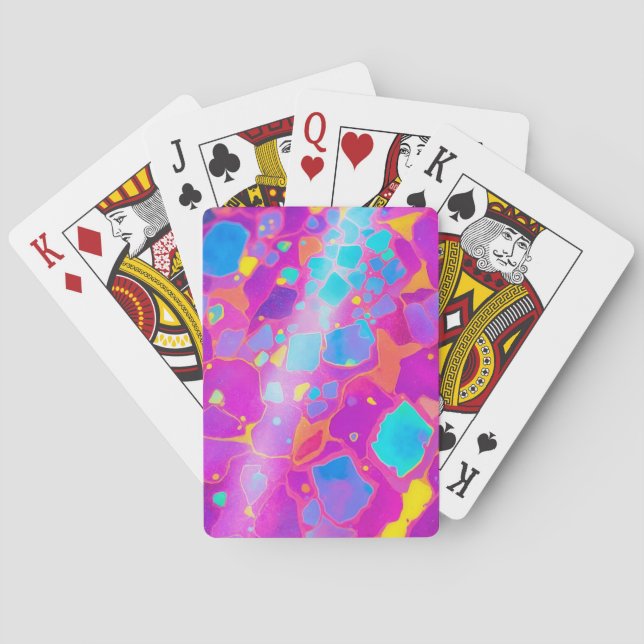 Cosmic Abstract Colorful Modern  Poker Cards (Back)