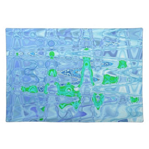 Cosmic Abstract Lavender Gray Retro Ripples Cloth Placemat