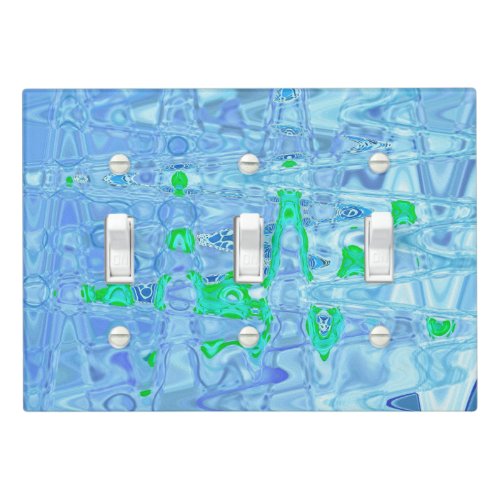 Cosmic Abstract Lavender Gray Retro Ripples Light Switch Cover