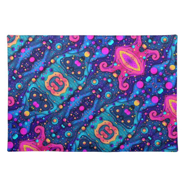 Cosmic Abstract Pattern Blanket Cloth Placemat (Front)