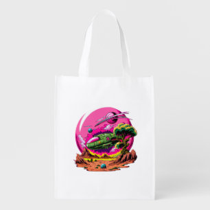 🚀 Cosmic Adventure Grocery Bag