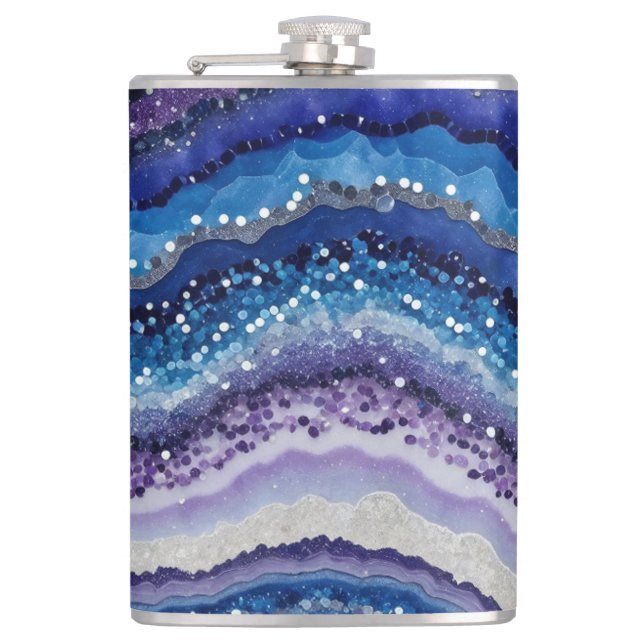 Cosmic Agate Waves Flask (Front)