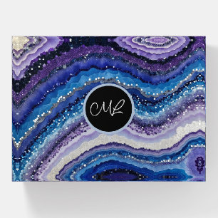 Cosmic Agate Waves Paperweight