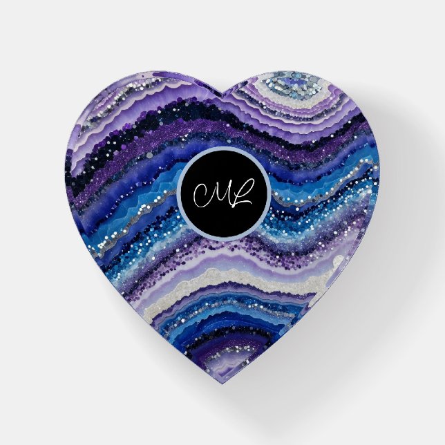 Cosmic Agate Waves Paperweight (Front)