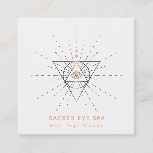  Cosmic Alchemy Sacred Shaman Third Eye Square Business Card